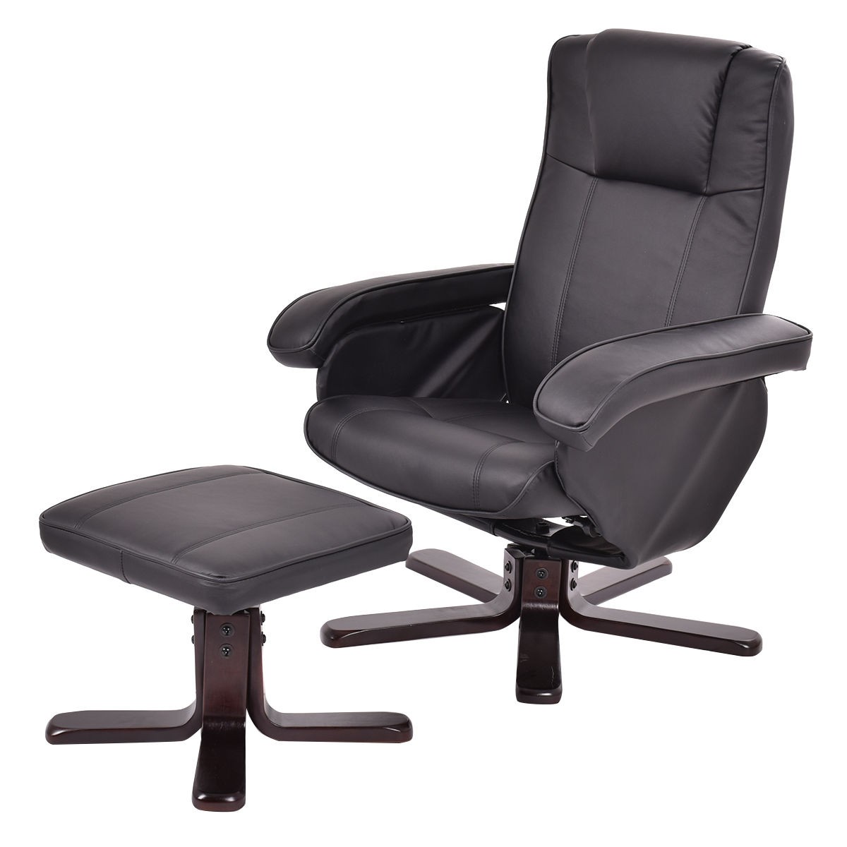 PU Leather Executive Chair Leisure Recliner Swivel ...