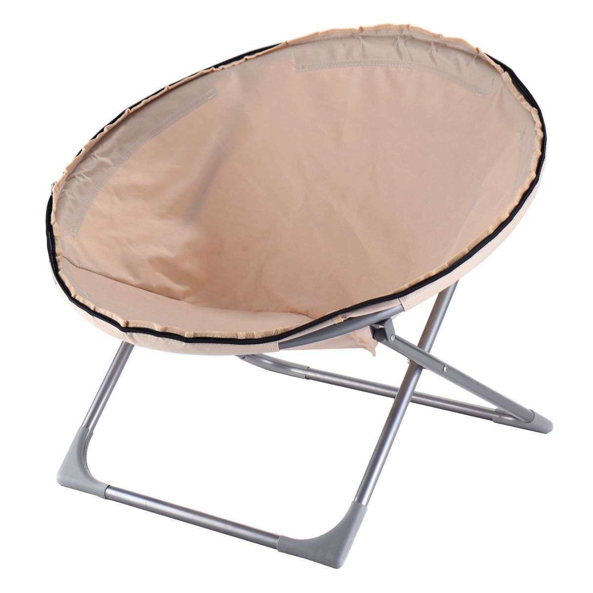 Oversized Large Folding Saucer Moon Chair Corduroy Round