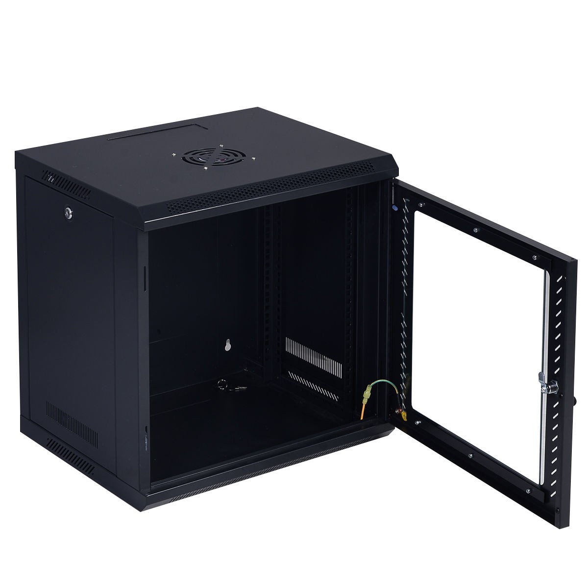 Wallmount 18u Locking Glass Door Enclosure Data Network Server