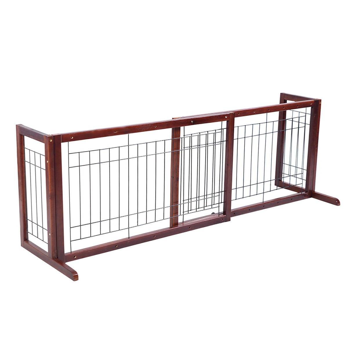 Adjustable Indoor Solid Wood Construction Pet Fence Gate
