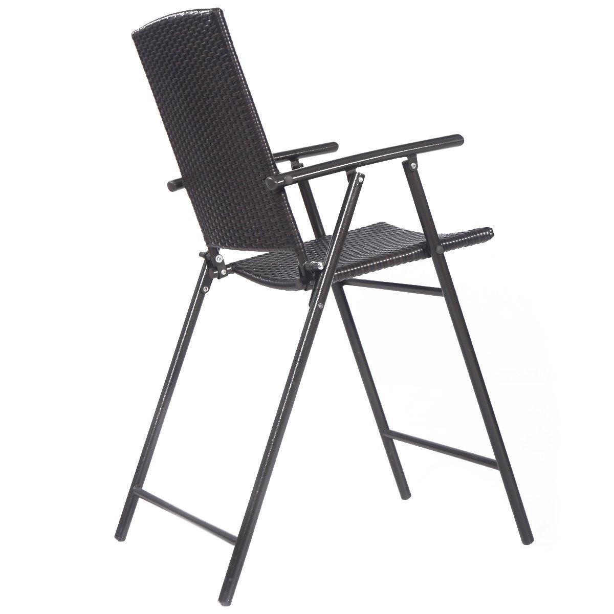 US Indoor Outdoor Rattan Wicker Folding Chairs 4Pcs ...