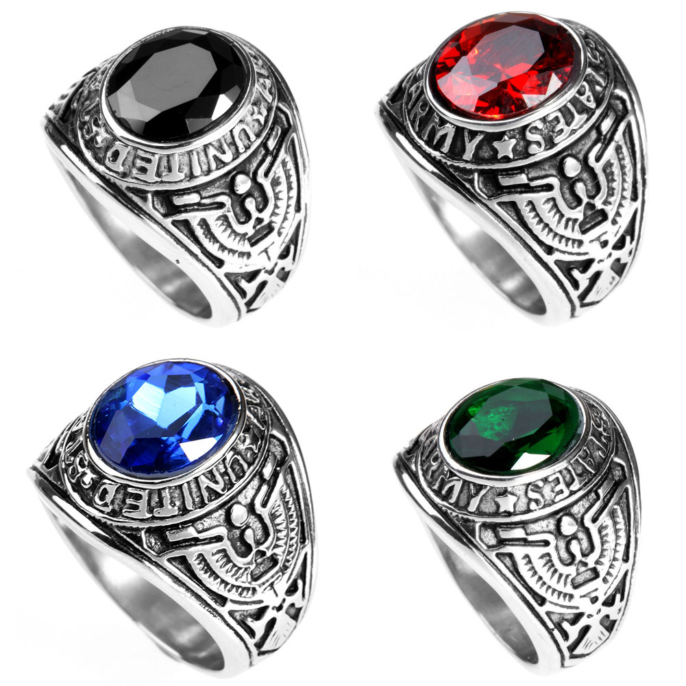 Fashion Jewelry Ring Vintage Mens Stainless Steel Titanium Rings US ...
