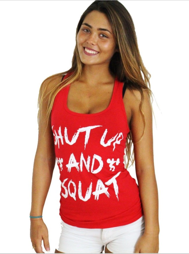 Women Workout Tank Top T-shirt-Gym Clothes Fitness Yoga Lift Sexy VEST ...