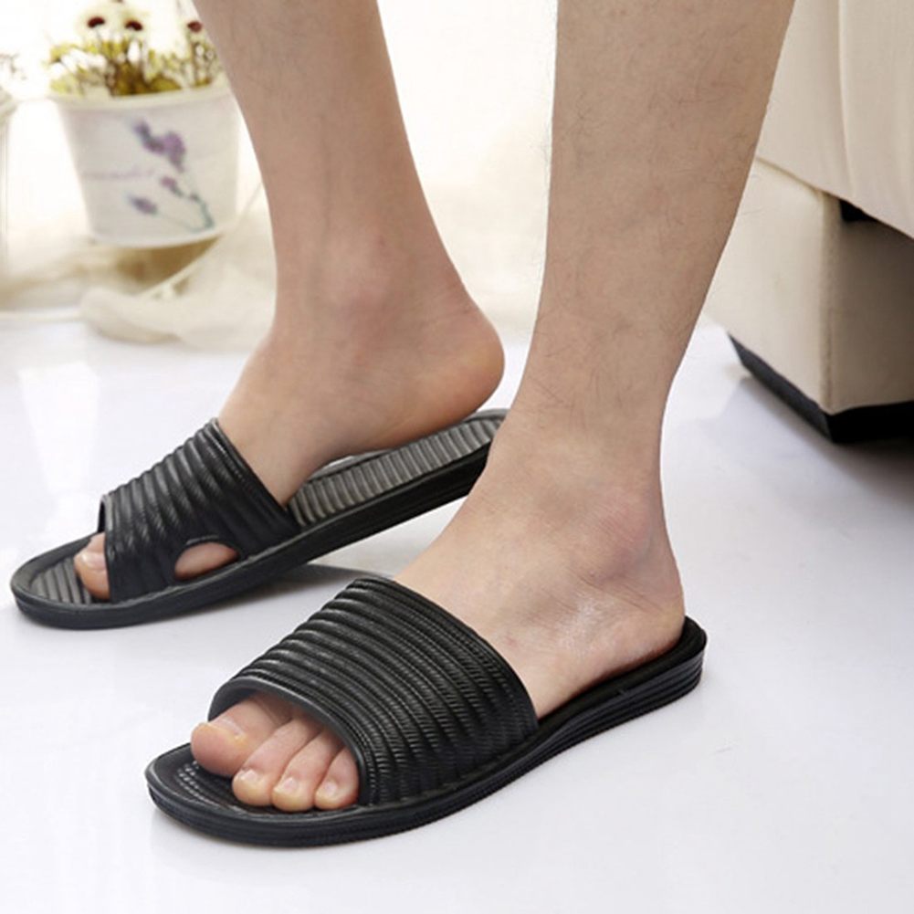 Fashion Mens Anti-Slip Sandals Slide Slippers Cool Bathroom Shower ...