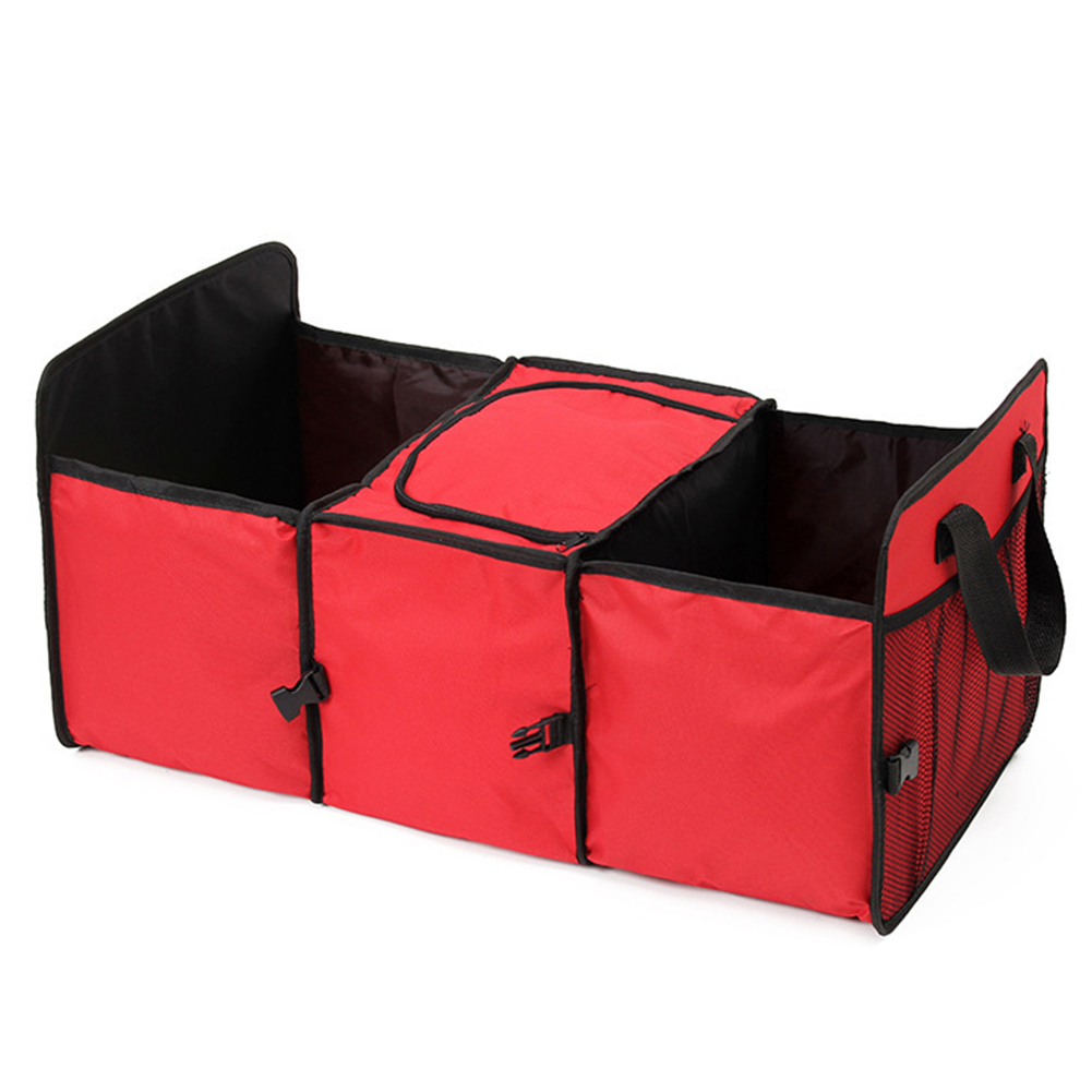 3 Compartment Car Truck Collapsible Storage Basket Organizer Insulated ...
