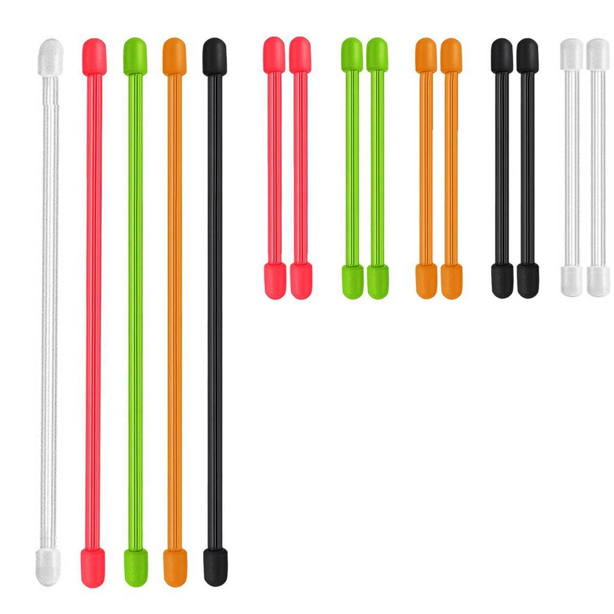 5/10/20PC Reusable 3" 6" Silicone Rope Multi Use Straps Gear Cable Twist Ties US